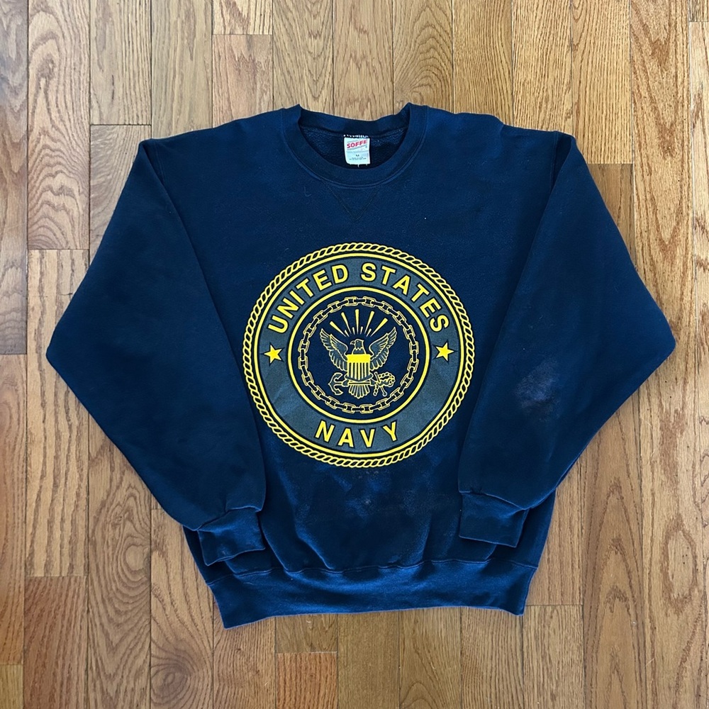 United States Navy Soffe Vintage Doublesided Crewneck Size Medium